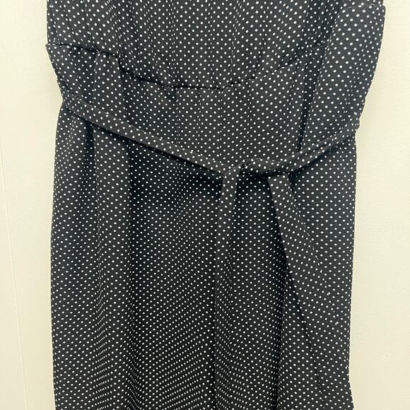 George Womens Jumpsuit 3X Strapless Polka Dot Crop Wide Leg Stretch Party Event - Picture 4 of 15